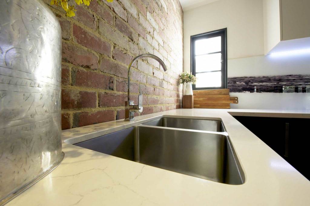 Contemporary Kitchen Renovation Undermount Double SInk