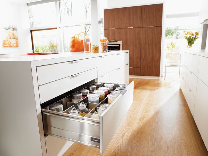Image of drawers from Blum, one of Rosemount's suppliers.