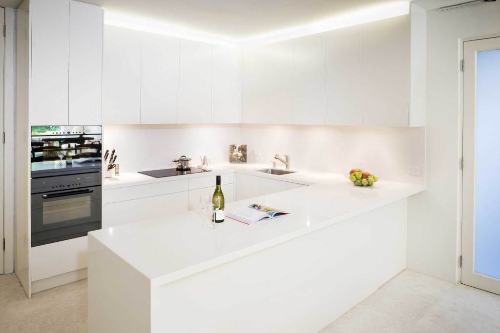 Modern White Kitchen Renovation in Toorak