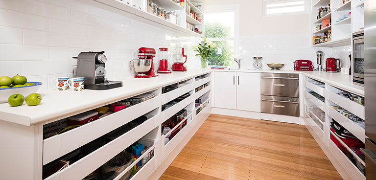 Laminate kitchen cabinetry