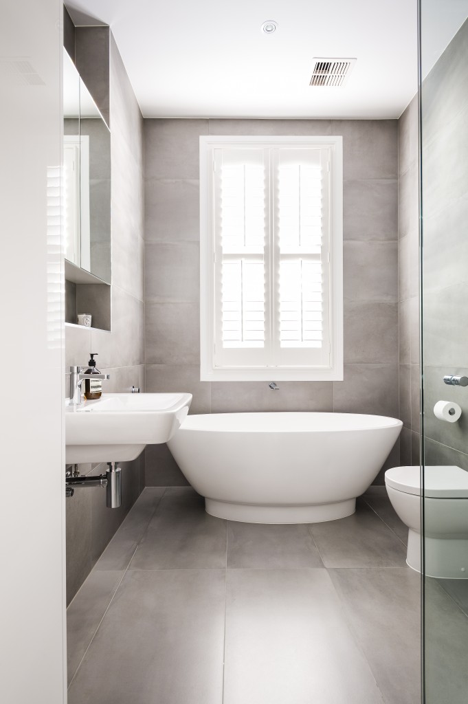 Modern Grey and White Bathroom renovation Modern Grey and White Bathroom renovation