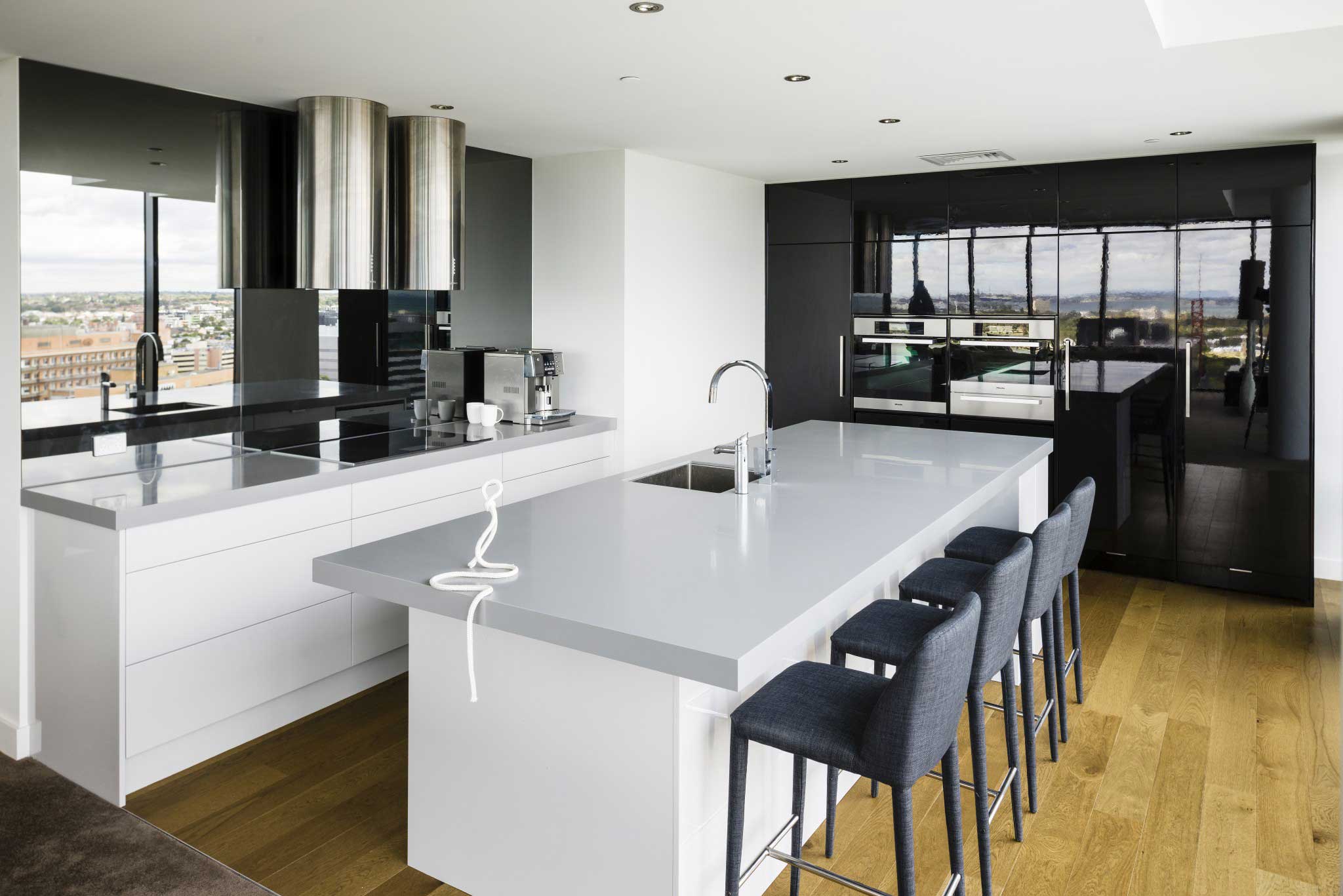 Modern Kitchen Renovation, Black and White